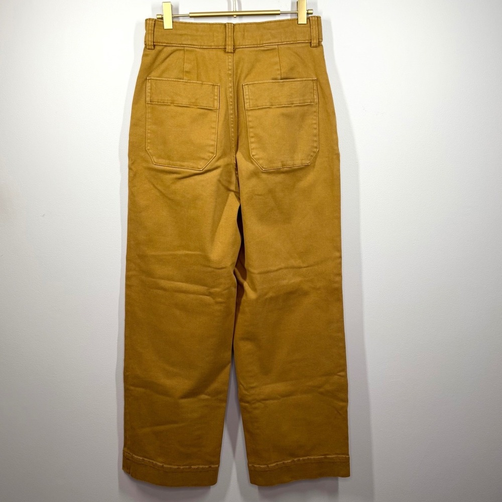 Everlane The Organic Crop Twill Wide-Leg Pant Brown Size 4 - Picture 3 of 12